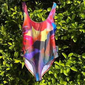 HUEMAN Vibrant Wearable Art Bodysuit New With Tags Size M